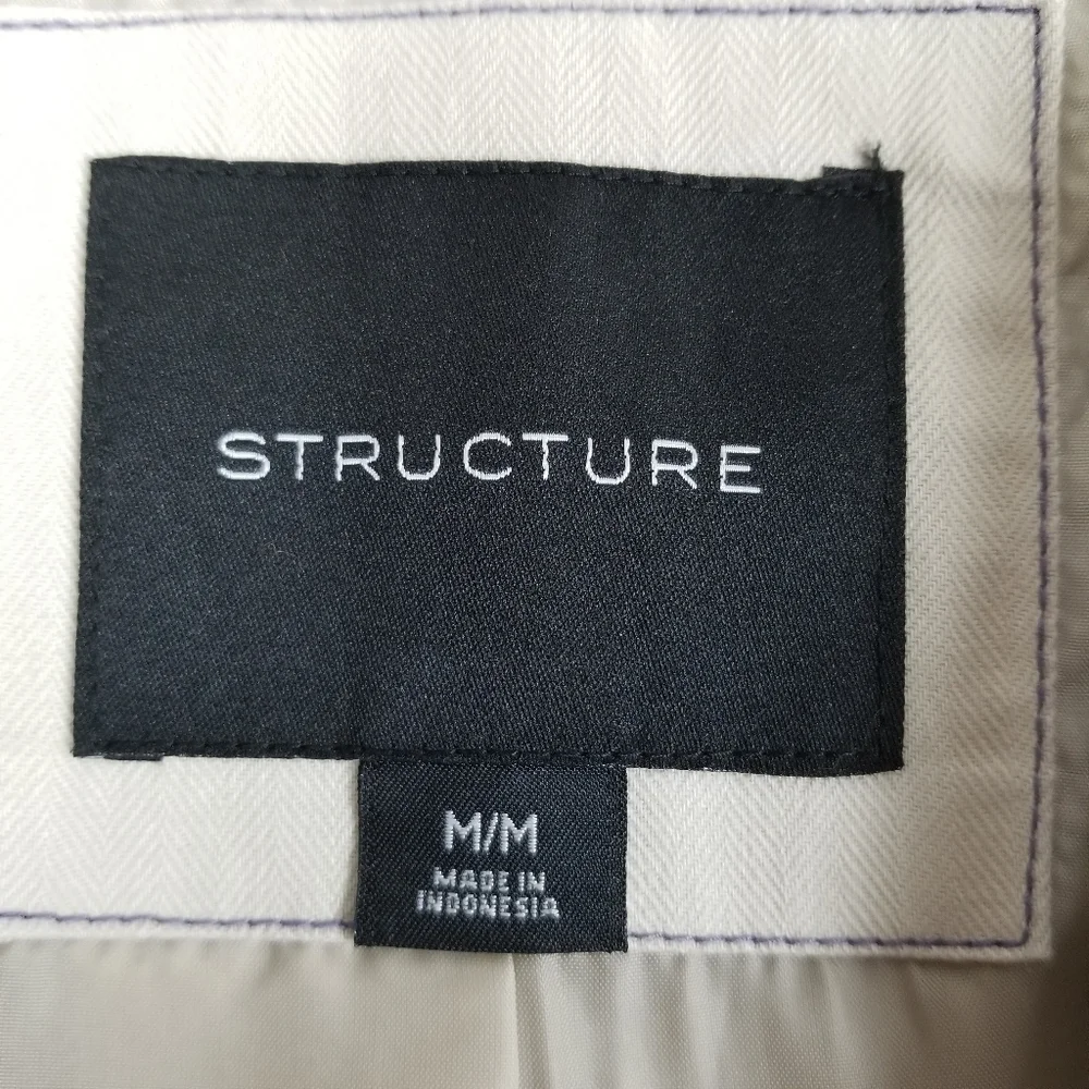 Structure Mens Modern Fit Smart Casual Sport Coat Size Medium Two Button Preppy